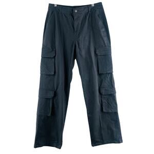 NV Felix Women's Cargo Pants SZ XL Dark Gray Pockets Wide Leg Stretch